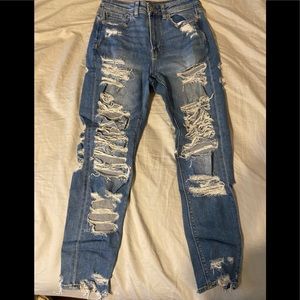 American Eagle Distressed Mom Jeans